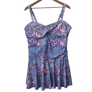 NWOT One Piece Swim Suit Paisley Plus Size 3XL